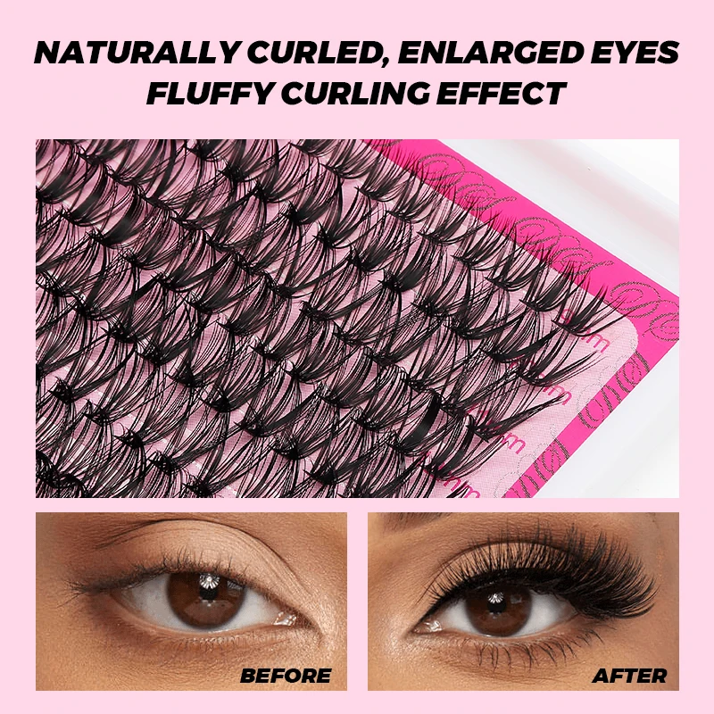 DINGSEN Wimpernverlängerungsset, DIY Make-up, Wimpern, individuelles Wimpern-Set, Bindung und Dichtungsset, Cluster-Wimpernverlängerung, Schönheitswerkzeuge – Detail 4