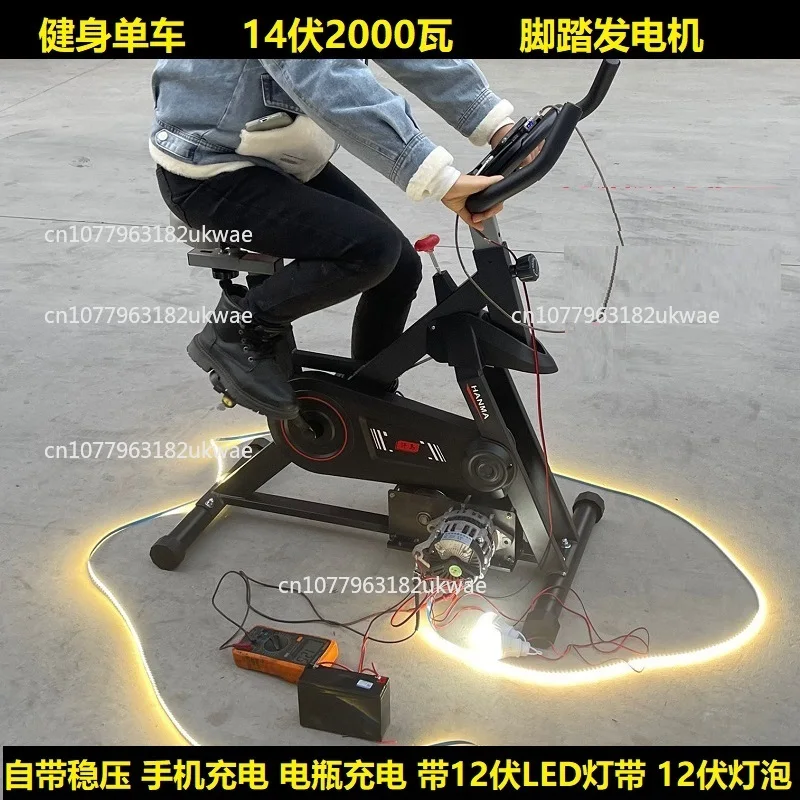 

Foot generator 12V24V volt 2000W watt permanent magnet DC high power battery charging bicycle
