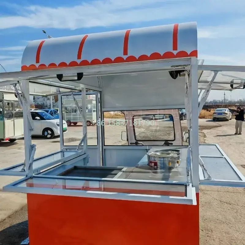 

Multifunctional Food Truck Trailer Three-wheeled Electric Vehicle High Quality Mobile Dining Car Customizable Food Truck Machine