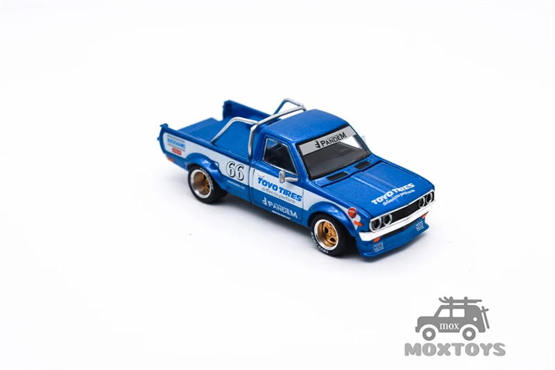 Xcartoys x POP RACE 1:64 PANDEM Datsun 620 Blue Diecast Model Car
