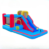 Indoor Outdoor Children's Inflatable Castle Slide Bounce House Oxford Cloth Water Play Fort Fun Playground Equipment