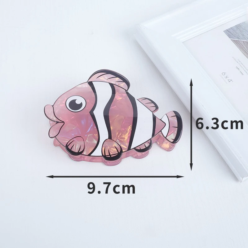 Neue Marine Life Serie Modische Haarspangen Niedliche Clown Fisch Haarklammer High End Mädchen Geschenk Krabbe Clip Weibliche Haarschmuck