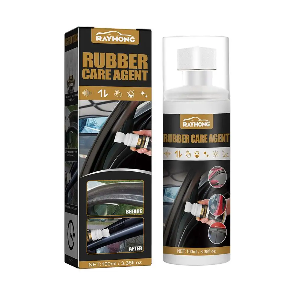 Car Rubber Curing Agent, Renovator Care Spray, Auto cera líquida, Agente de polimento, Limpador de carro, P2J4, 100ml