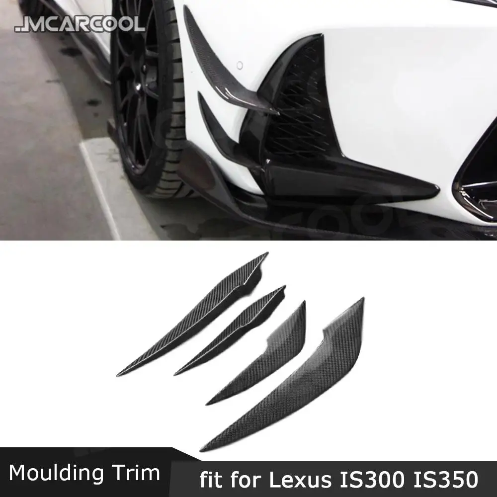 Carbon fiber Material Front Bumper Decoration Splitters for Lexus IS300 IS350 F sport Sedan 2017 2018 2019