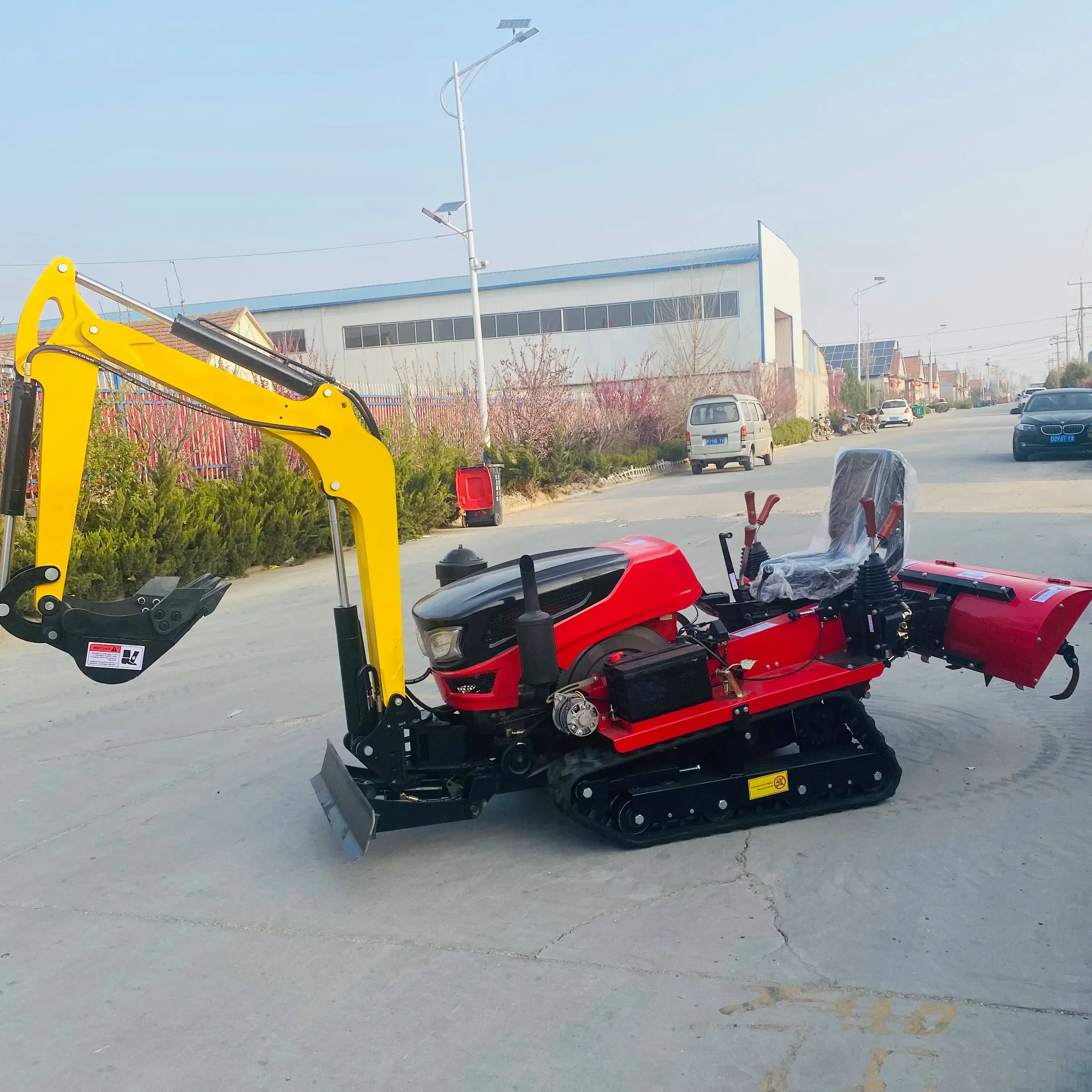 

Customized Mini 80HP diesel Power Tiller Cultivators High-Torque Agricultural Farming Machine Crawler Tractor