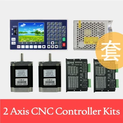 2 axis CNC controller kits Stand alone G code USB for cutting, packing, lathe, welding, feeding, milling, puching, drilling