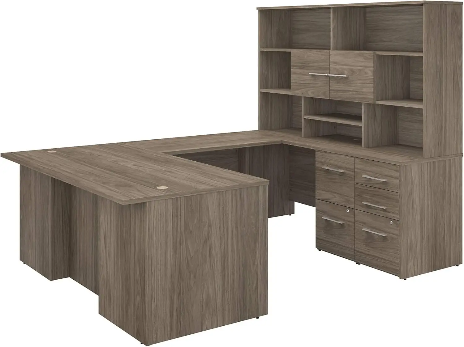 500 Home Office Desk, 72W, Modern Hickory