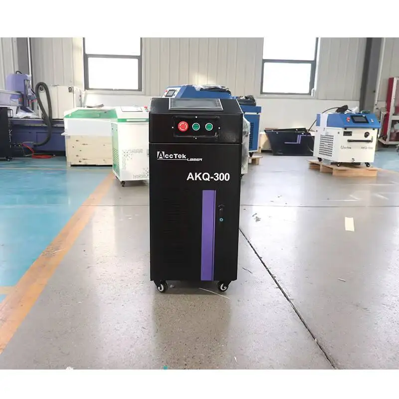 Acctek 200W 300W 500W 펄스 제거 녹 페인트 청소를 위한 목재 섬유 광학 레이저 클리너 Hine