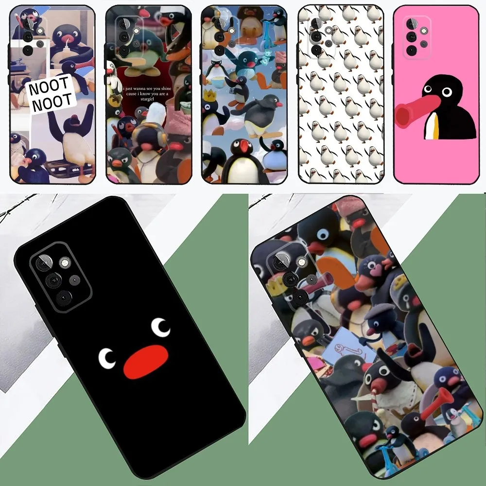 Cartoon Pingu Penguin  Phone Case For SamsungS24,23,22,21,S20 Ultra Pro 10,S30Plus,S9,20lite Ultra Black Cover