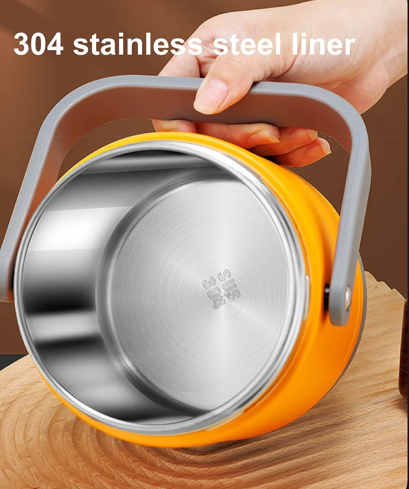 100-240V Electric Lunch Box 12V Car Rice Cooker Portable 304 Stainless Steel Double Layer Linner Thermal Insulation Lunch Box