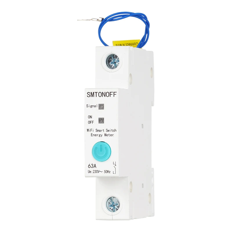 Ewelink Single Phase WIFI Smart Energy Meter Kwh Metering Monitoring Circuit Breaker Timer Relay for Smart Home 63A