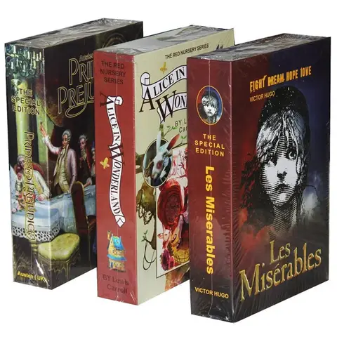 가정 도서 안전 열쇠 잠금 유형 고품질 비밀 책, 숨겨진 안전 금속 강철 시뮬레이션 클래식 책, 머니 박스 코인 뱅크