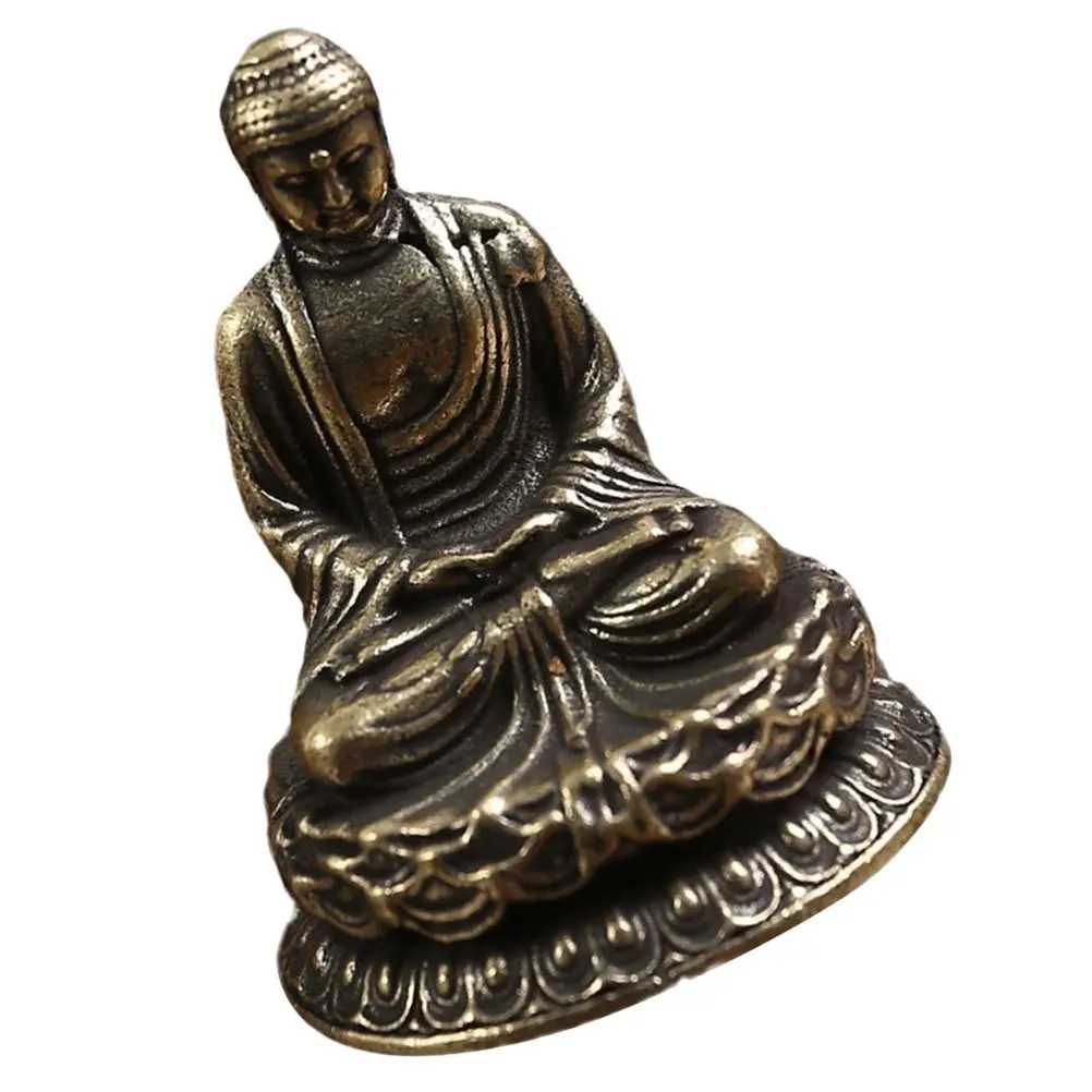 

Brass Craft On Lotus Small Statues For Home Decor Buddha Statue For Home Zen Room Tabletop Decoration Brass Buddha Decor