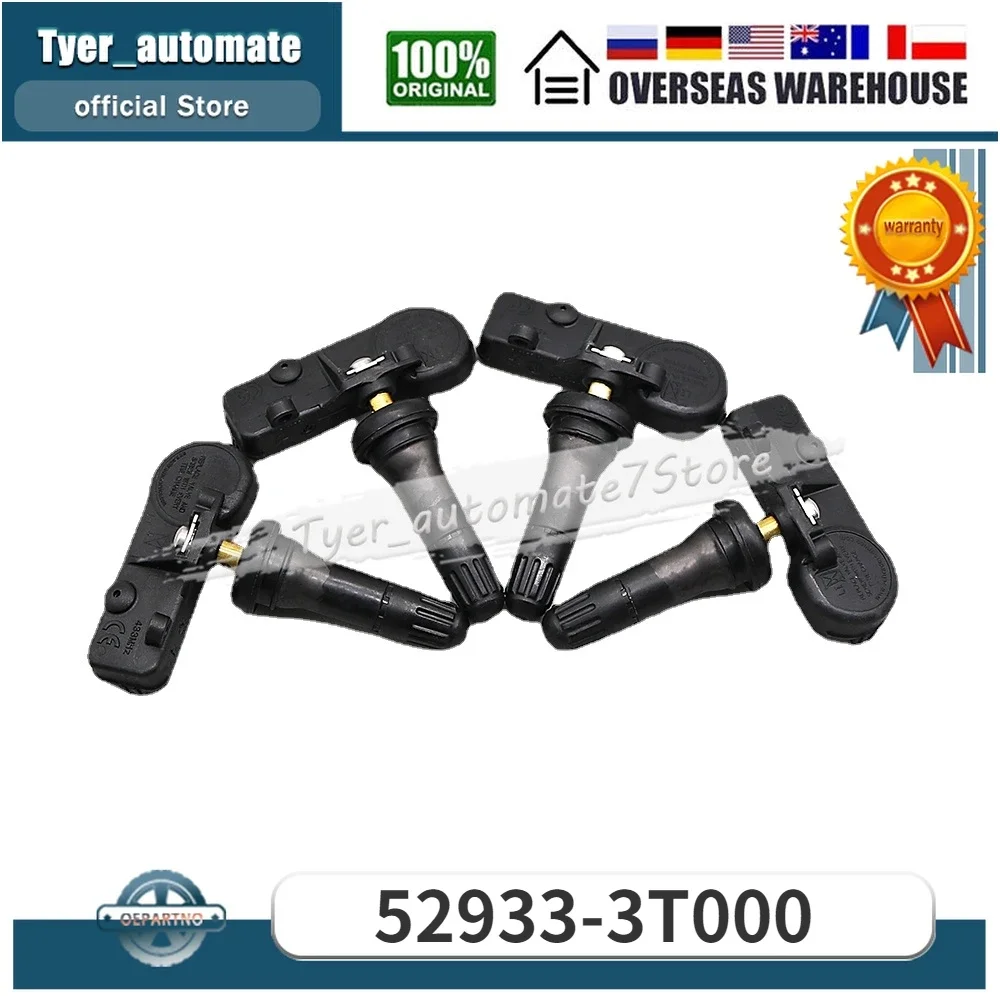 4PCS Tire Pressure Monitor TPMS Sensor 433MHz For Kia K900 2015-2017 52933-3T000 529333T000