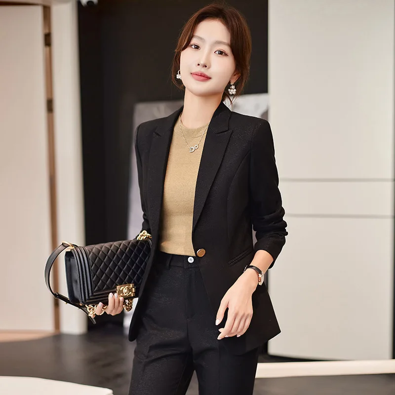 Red Suit Women's Spring and Autumn2024New High-Grade Temperament Office Wear Small Annual Meeting Suit Jacket