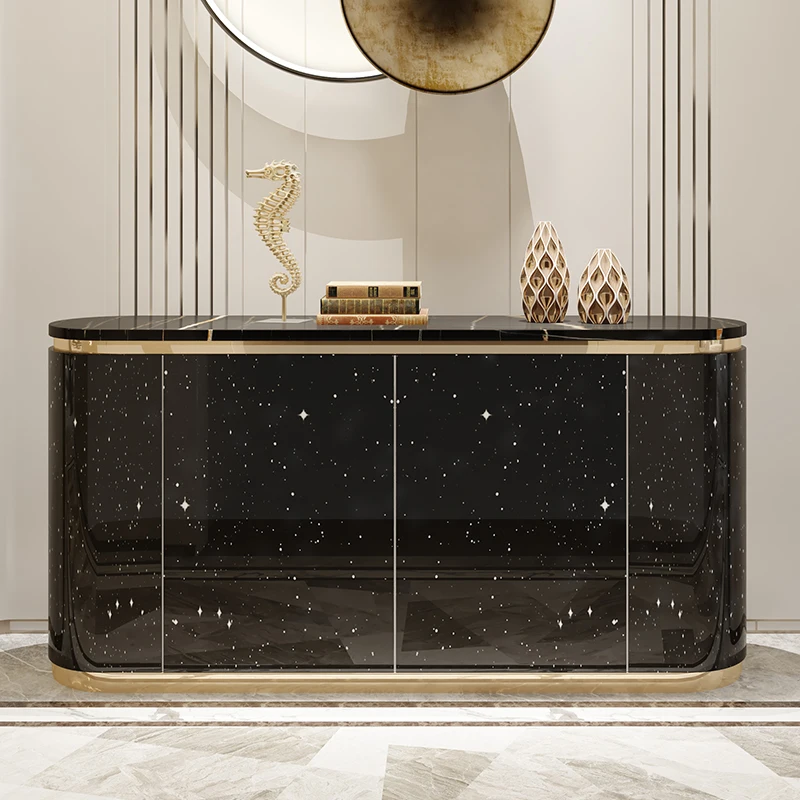 

Luxury porch cabinet Modern simple starry sky side cabinet Italian minimalist corridor cabinet Dining side cabinet