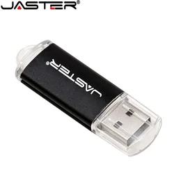 JASTER USB Flash Drives 64GB 32GB Metal 16GB USB 2.0 8GB Negro 4GB Memory Stick Pendrive Logotipo personalizado gratuito Llavero de regalo de negocios