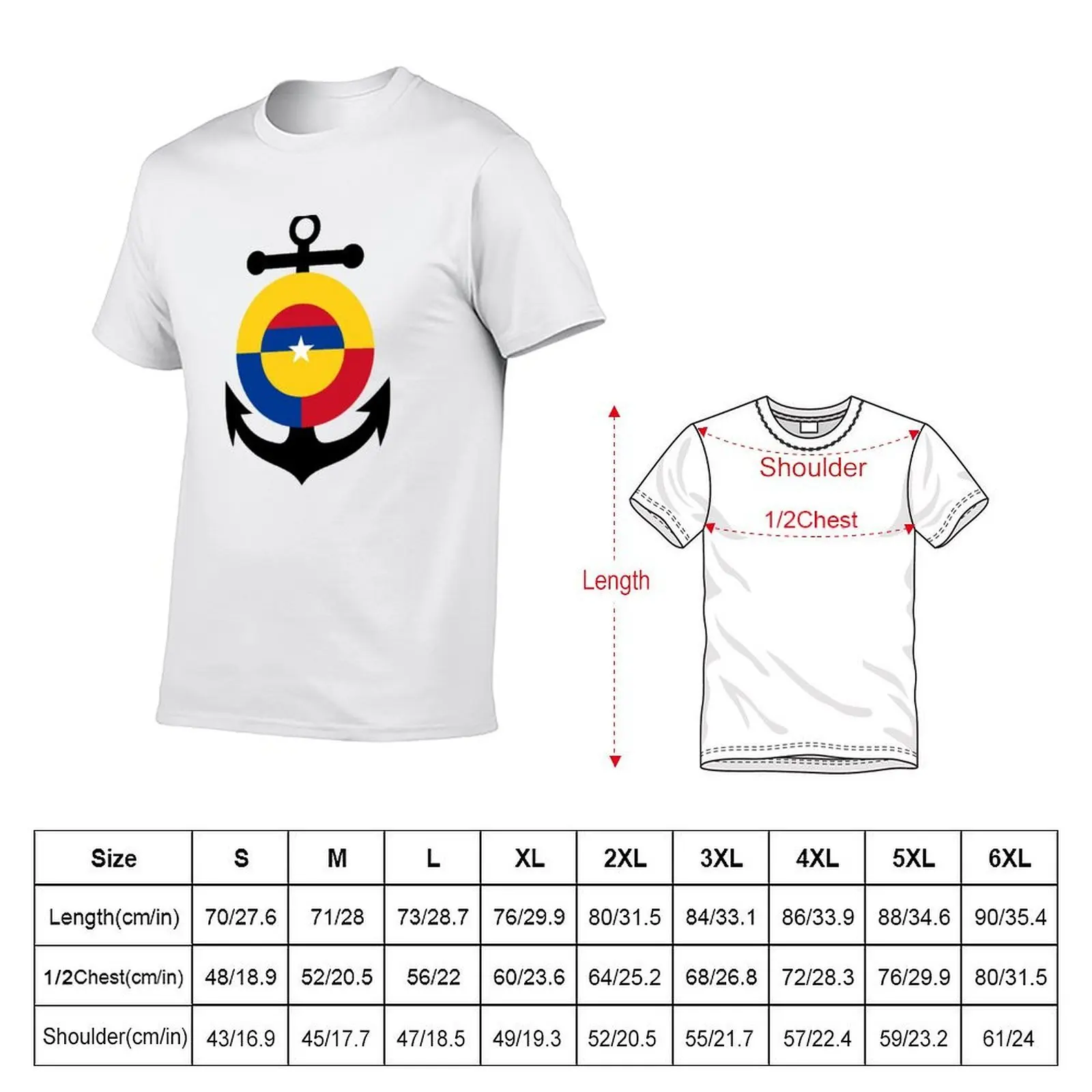 Roundel of the Colombian Naval Aviation T-Shirt Funny t-shirt cotton man t-shirts cotton t shirt men