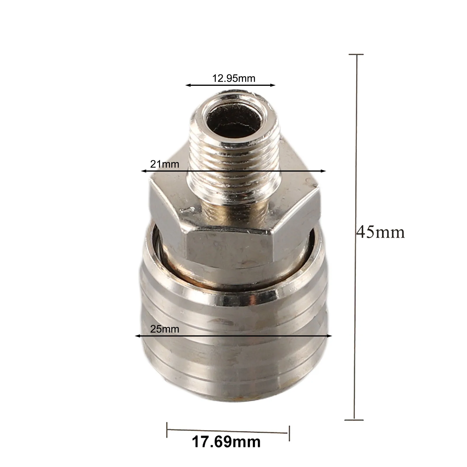 Euro Air Line Hose Compressor Connector Fitting Female Quick Release 14BSP Male Built in Valve for Air Escaping Prevention