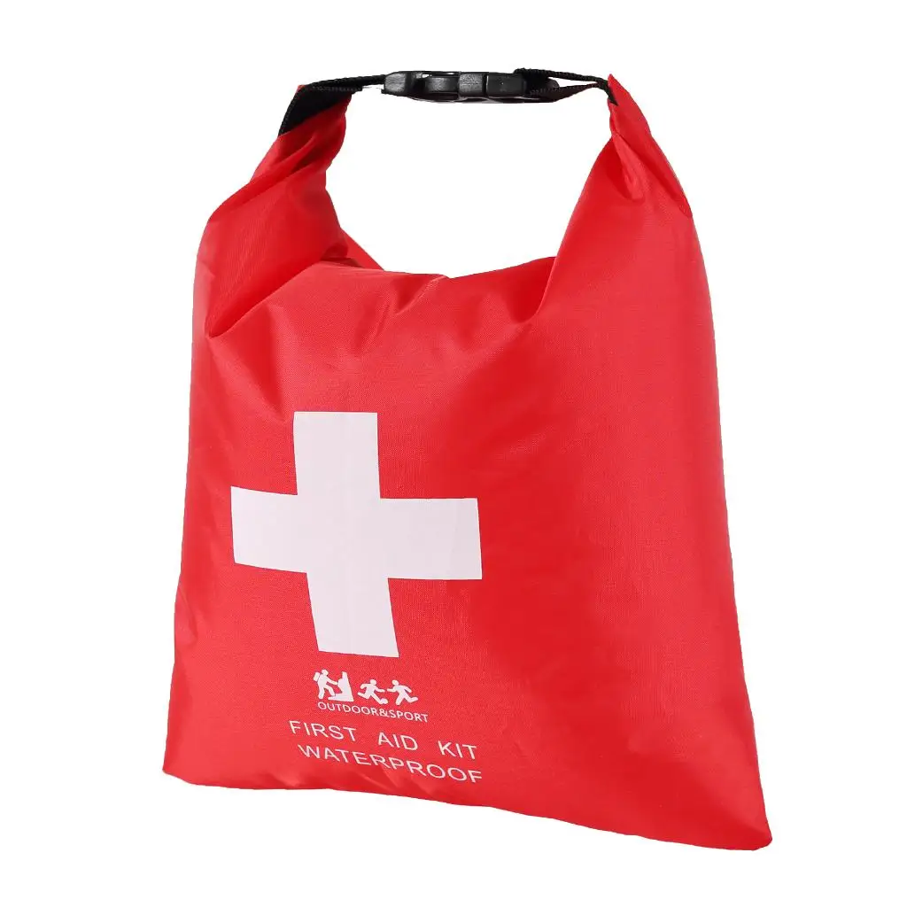 Nylon First Aid Kit Waterproof Sack Pouch Red Dry Bag for Fishing Camping Boating Inflatable Boat Bag