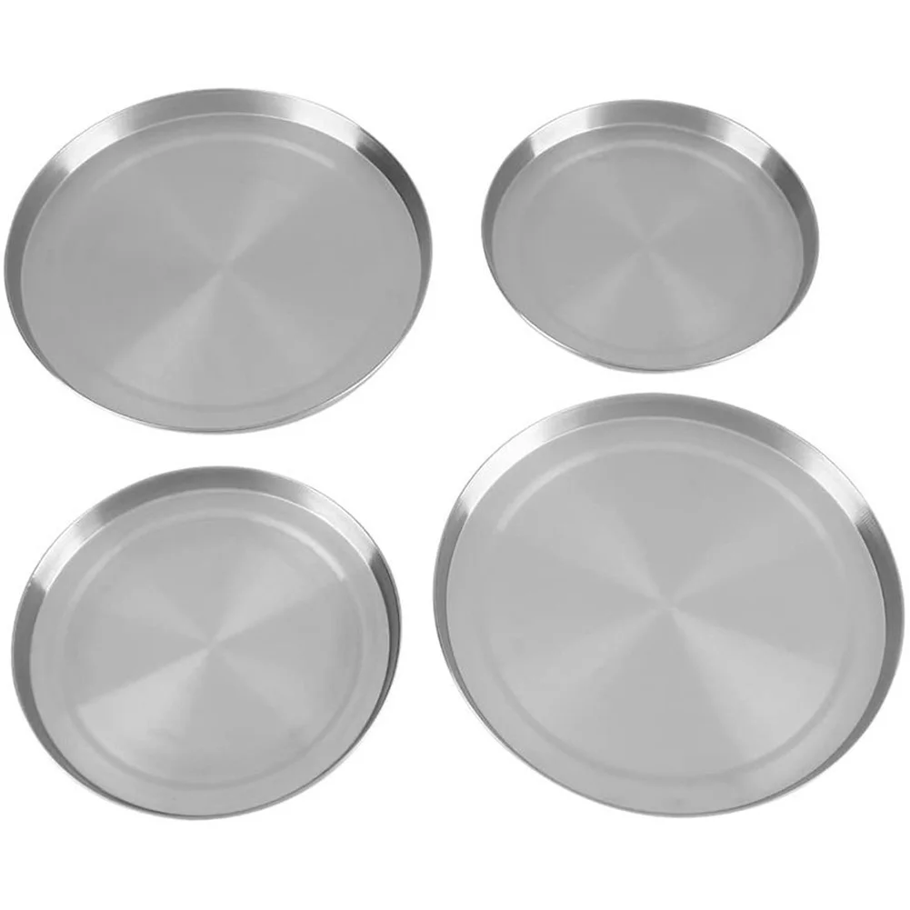 Stove Lid Set 4 Pieces Constructed from 0.35mm Thick 410 Stainless Steel for Reliable Burner Coverage on Residential Cooktops