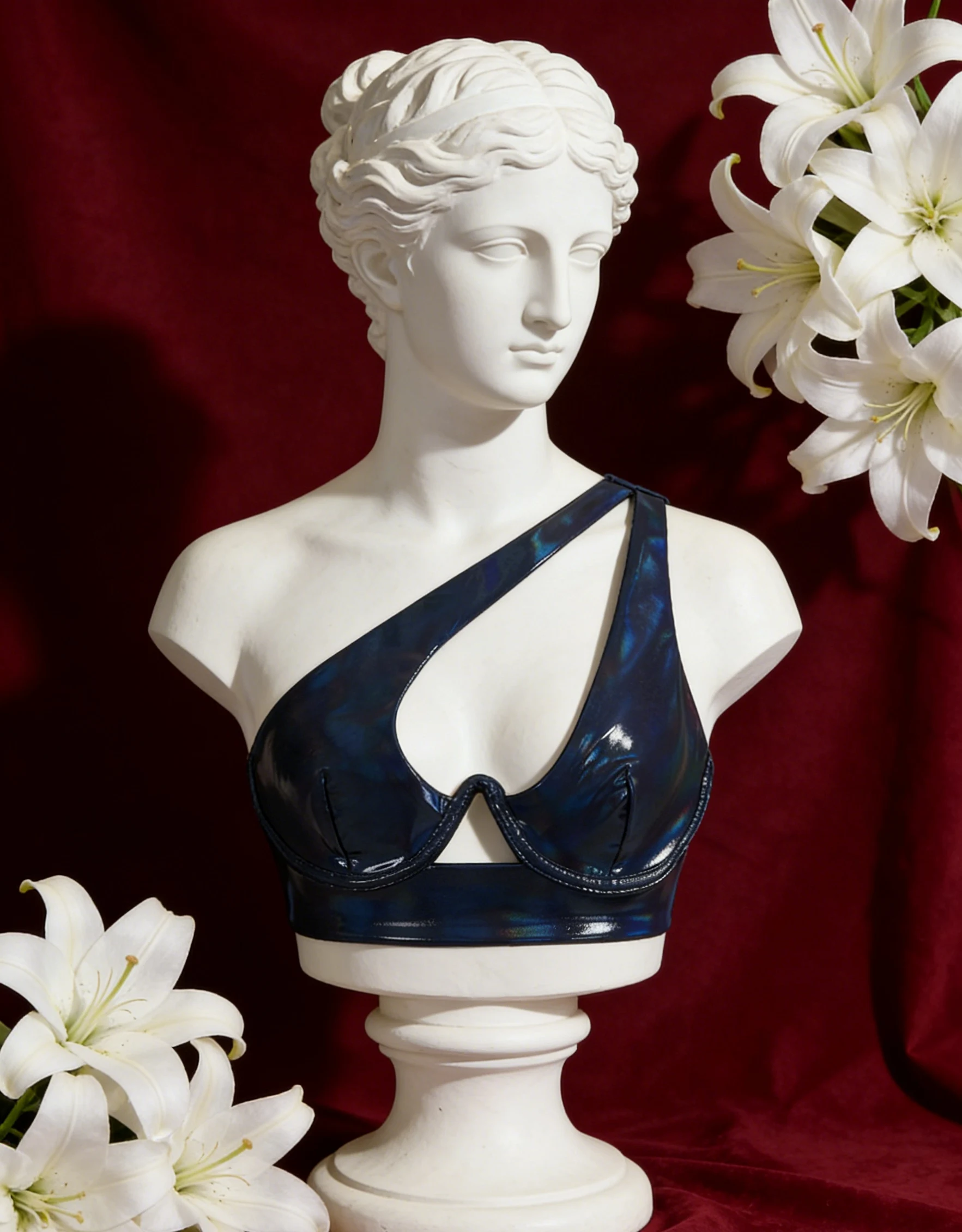 【 Fragments.SPECIAL LINK:THE MASCOT'SLITTLE GIFT.】Avant-garde Laser-Cut One-Shoulder Halter Neck Bust-Shaping Fashion