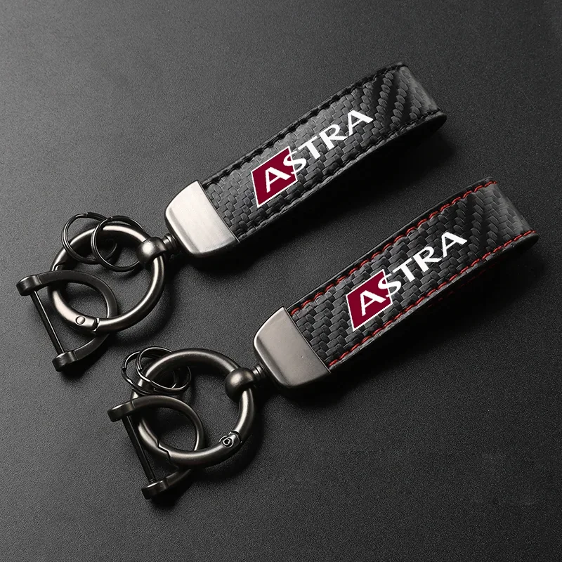 Car Keychain Horseshoe Buckle Jewelry for Opel CORSA ASTRA J H G INSIGNIA MOKKA Crbon Fiber Leather Keychain Car Accessories