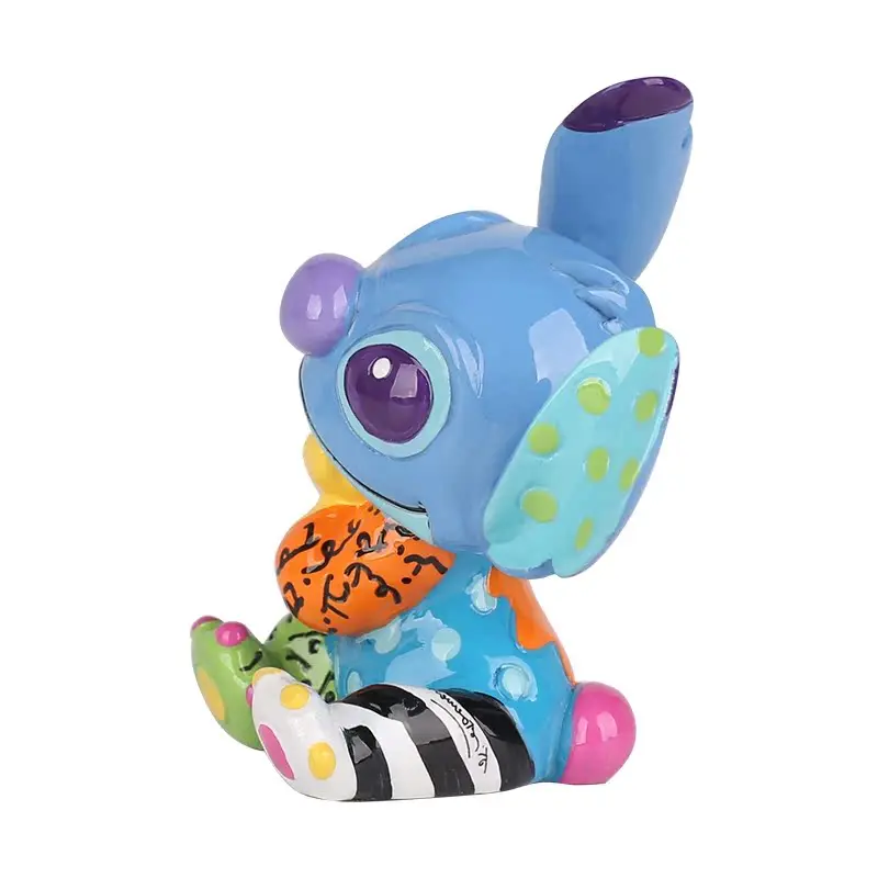 Mini figura Disney Stitch, premio ufficiale da ufficio da collezione, simpatico arredamento da tavolo per ragazzi, regalo, personaggio classico Disney