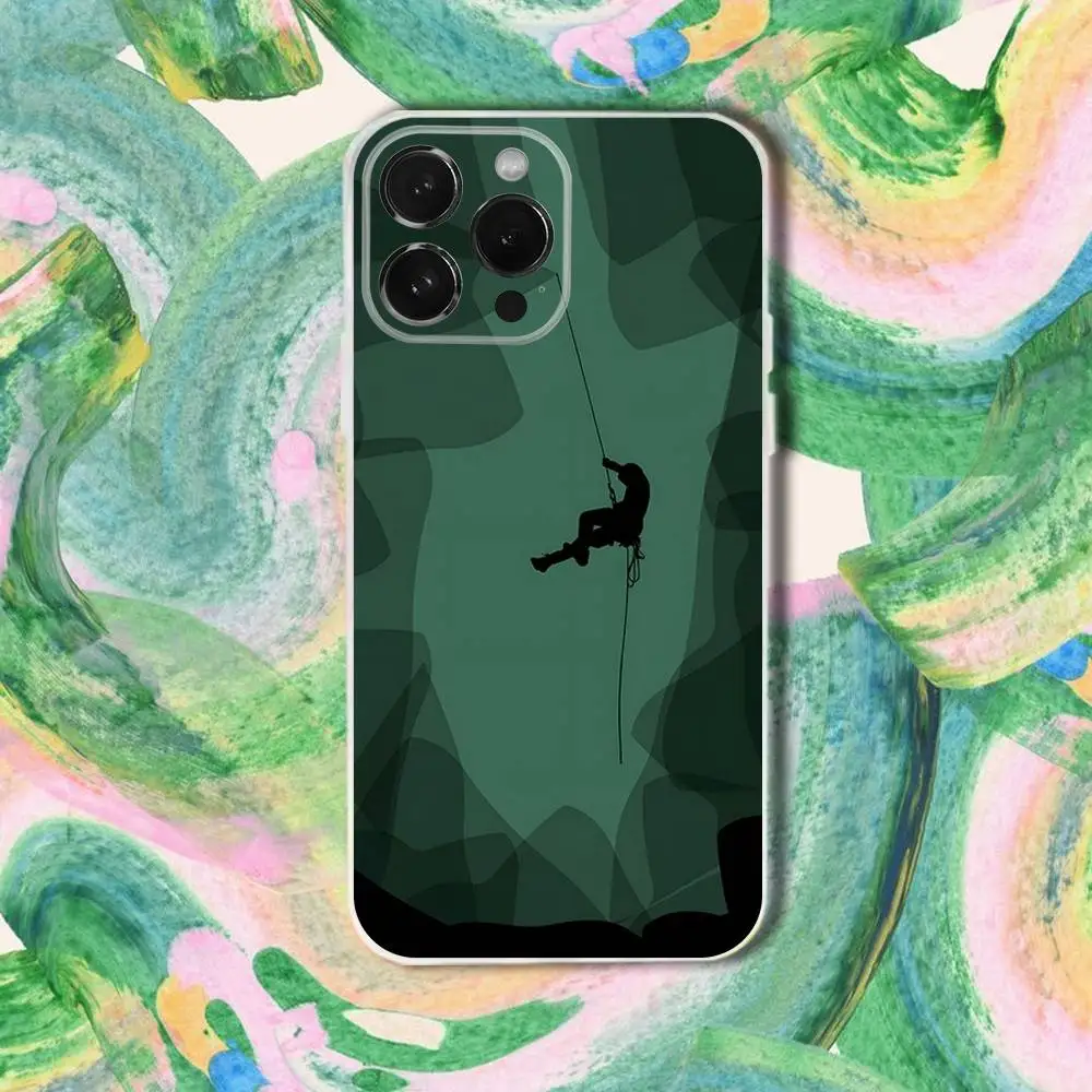 Чехол для телефона на стене для скалолазания для iPhone 17,16,15,14,13,12,11 Plus, Pro, Max, XR, XS, Plus, E, SE4, мини-прозрачный чехол