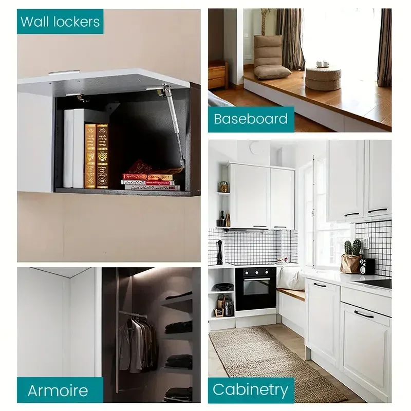 4/2PCS 8kg 10kg 12kg 가스 스프링 캐비닛 힌지 구리 코어 도어 리프트 지원 유압 주방 찬장 도어 경첩 하드웨어