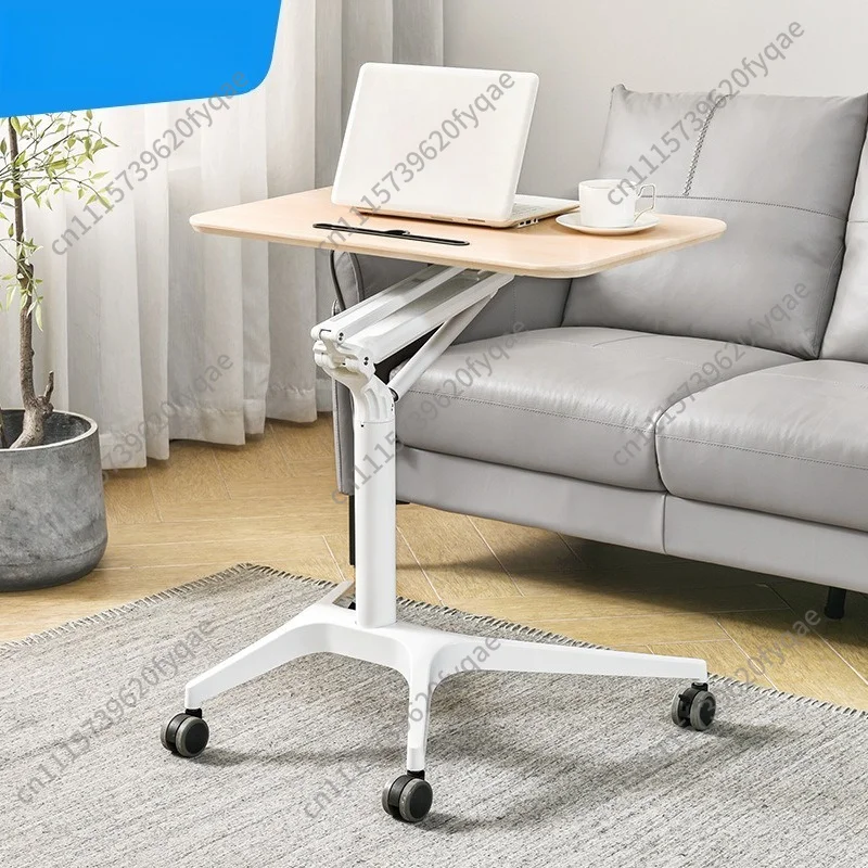 Mobile laptop computer desk Standing office Learning desk Sofa Bedside simple pneumatic lifting table