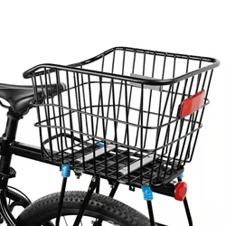 Rear Bike Basket Bicycle Trendy Iron Cargo Container for Mountain Bike Storage Basket Universal Durable Outdoor Riding Equipment