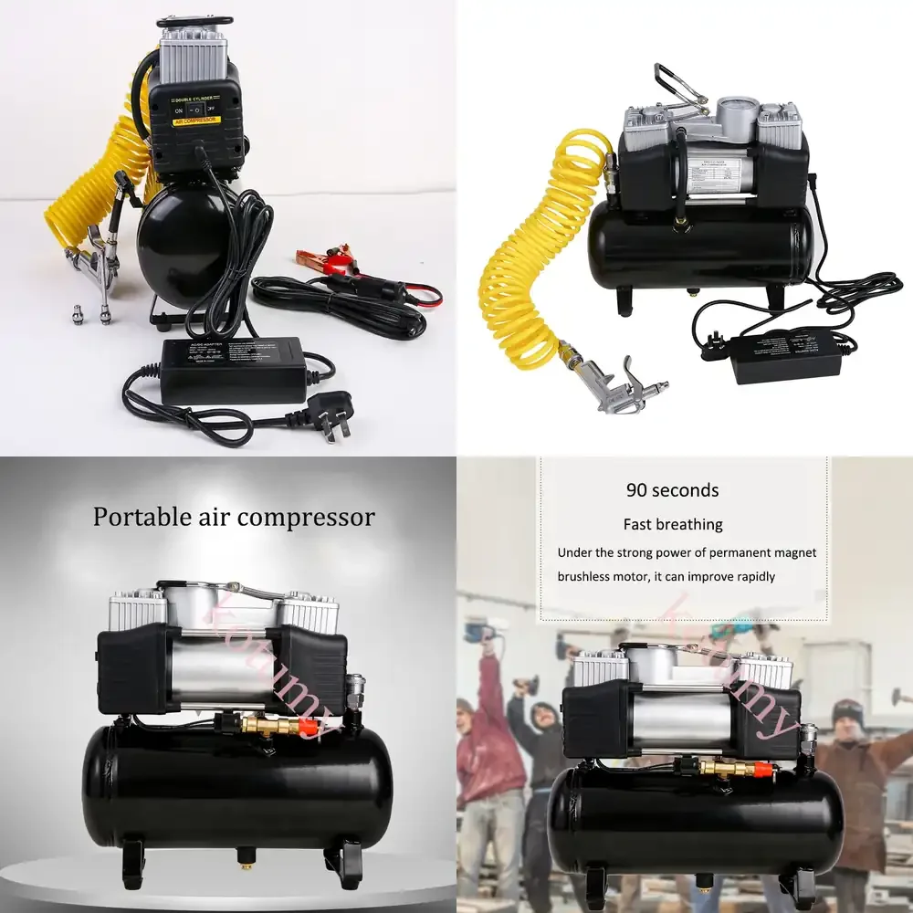 

WAP01 2.5L 4L 12V 220V Портативный бесшумный безмасляный воздушный компрессор для накачки автомобильных шин