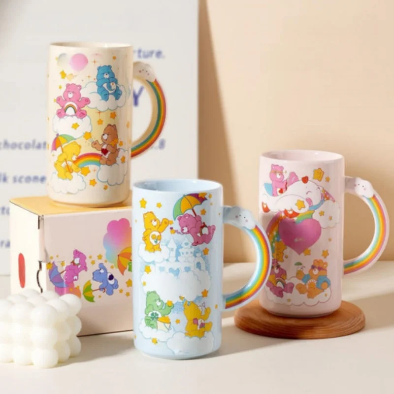 

New Girl Heart Care Bears Ceramic Mug for Girls High Beauty Cute Cartoon Cup High Temperature Resistant Birthday Girls for Gifts
