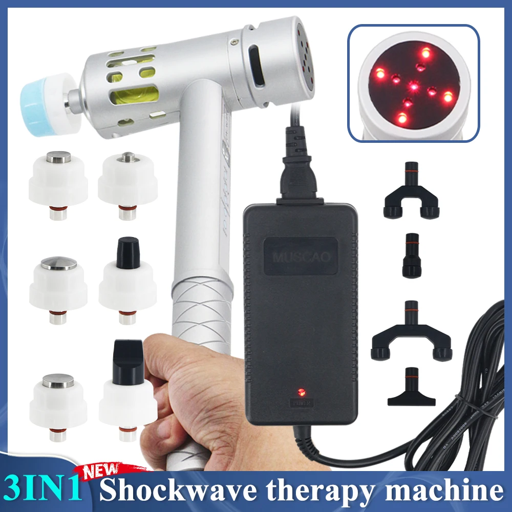 Shock Wave ED Treatment Applicable Relaxing Pain Relief Body Shockwave Therapy  3 IN 1 650NM Laser Red Light Massager 2024 New