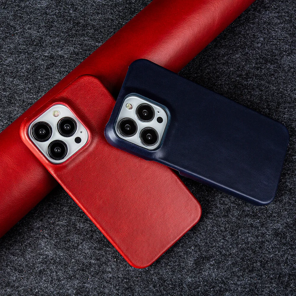 Retro Solid Color Leather Phone Case for iPhone 18 17 Air 16 15 14 13 12 Pro Max with Protective Cover