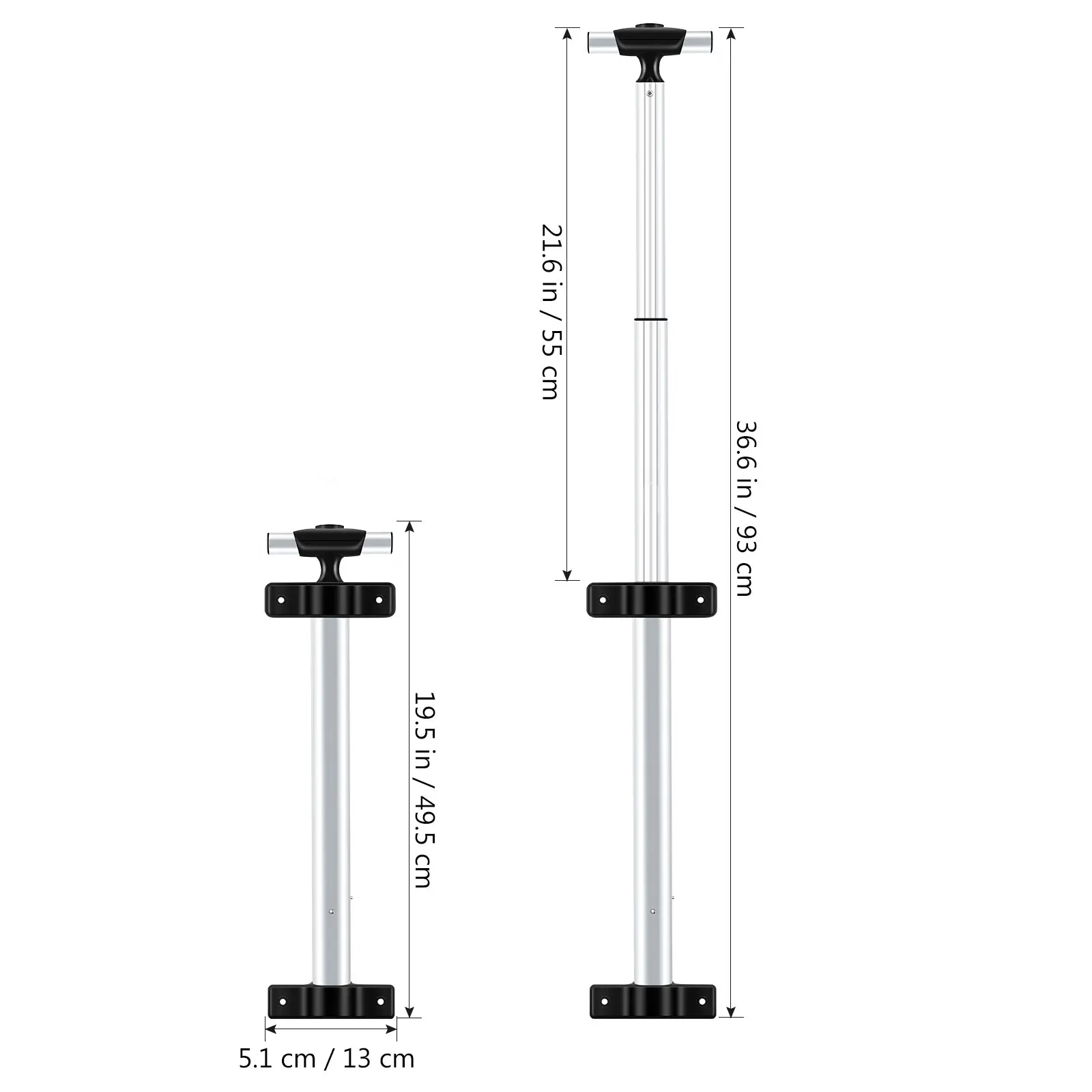 Accesorios para equipaje de viaje de aleación de aluminio portátil, mango telescópico para equipaje, mango telescópico de repuesto, 1 ud.