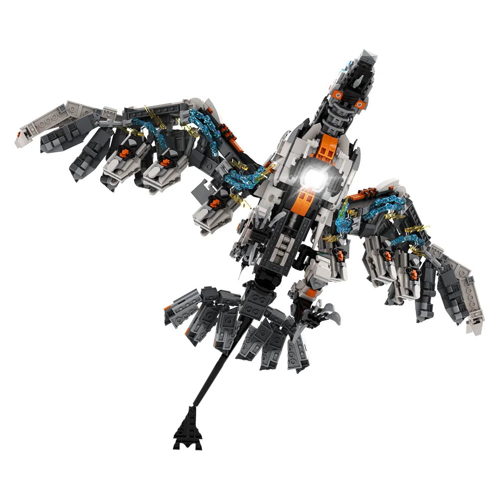 Gobricks MOC لعبة الأفق الدوار اللبنات نموذج العاصفة الطيور الوحش الطوب لتقوم بها بنفسك تجميعها لعبة للأطفال هدية