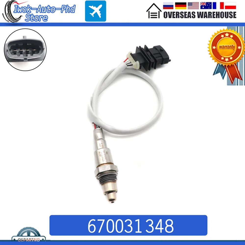 670031348 Rear Downstream Air Fuel Ratio Lambda O2 Oxygen Sensor for Maserati Quattroporte Levante Ghibli S Q4 2013-2020