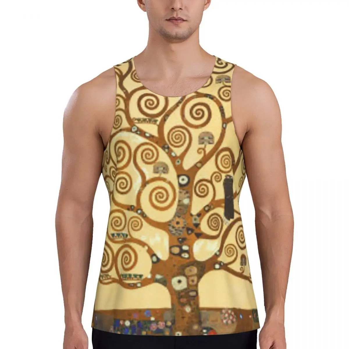 

Quick Dry Tree Of Life Stoclet Frieze Gustav Klimt Gym Tank Muscle Sleeveless Shirt Bodybuilding Breathable Vest