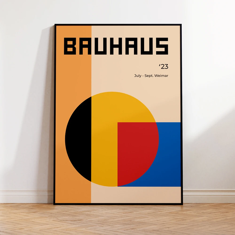 

Modern Geometry Abstract Bauhaus School multicolor Wall Art Aluminum Frame Prints Canvas Painting Poster Living Room Home Decor