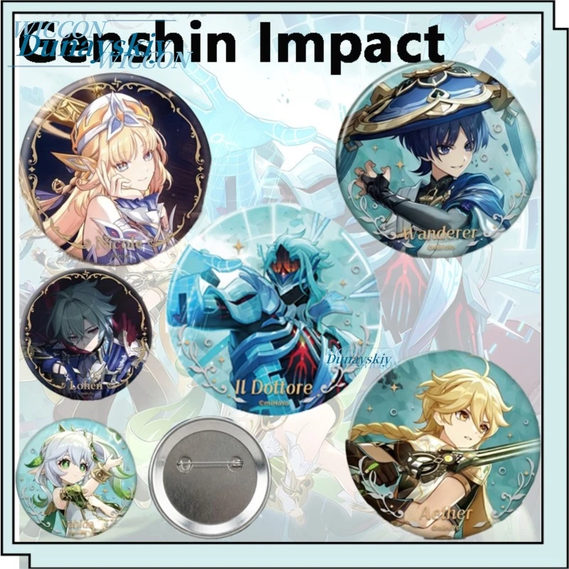 Genshin Impact Dottore Wanderer Truth Amongst the Page of Purana Cosplay Series Badge Cosplay Accessories