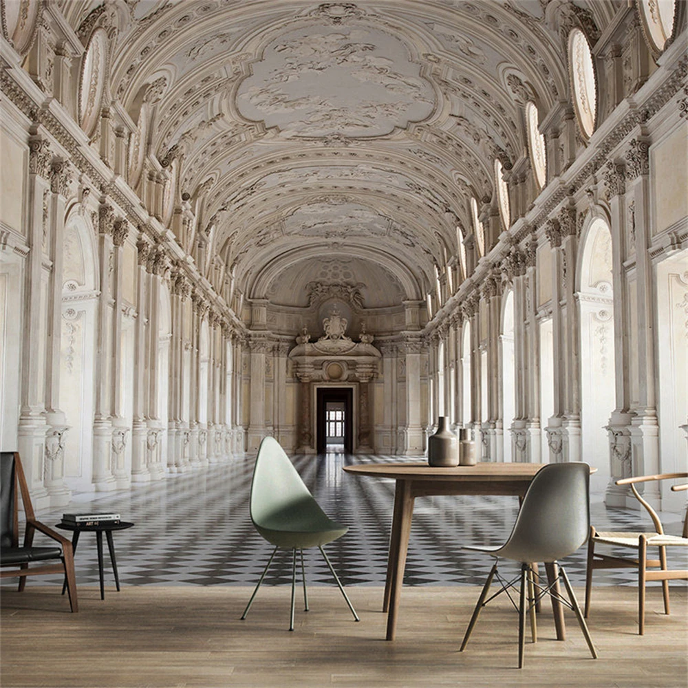 custom extension space wallpaper internet celebrity background palace corridor European wall paper hotel mural home decor items