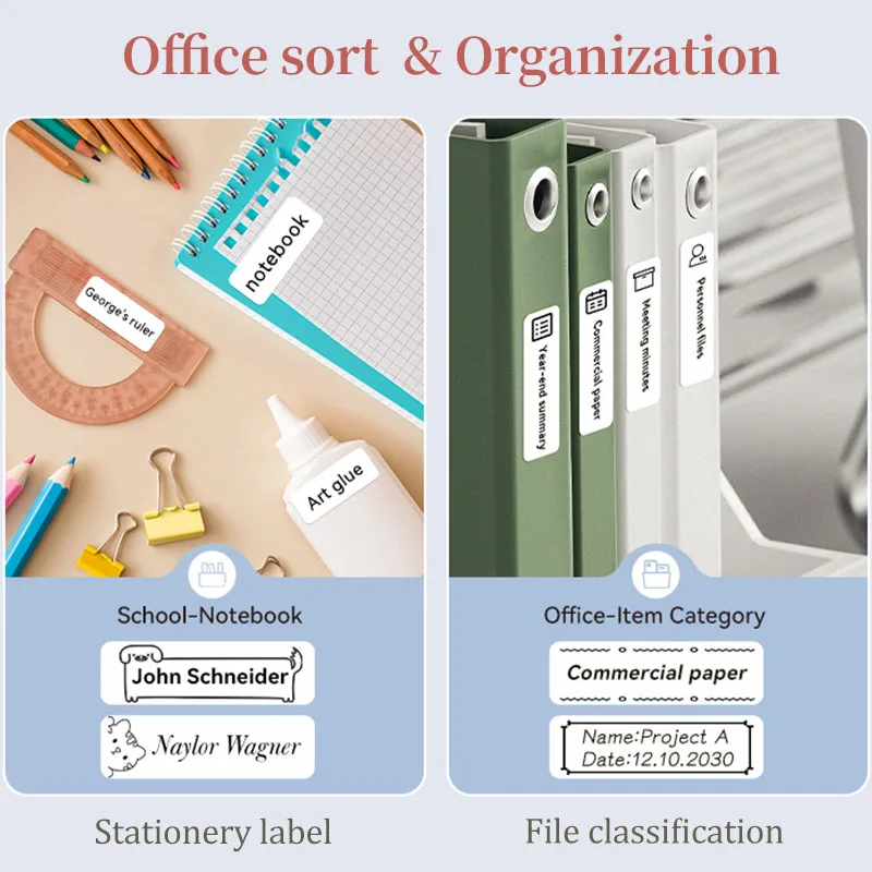 2/5 لفات P15 P50 الحرارية التسمية ملصق 15x30 مللي متر ذاتية اللصق لفة ملصقات ملونة ورقة شريط ملصقات اسم المطبخ مكتب نوع العلامة