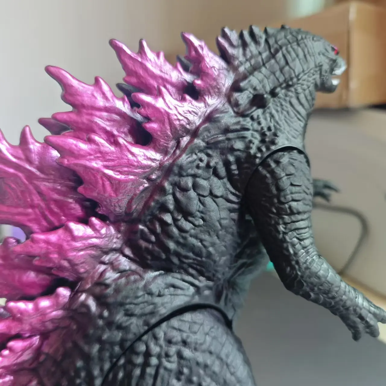 23cm Purple Furious Godzilla Model toy soft rubber joint movable doll Children's holiday gifts