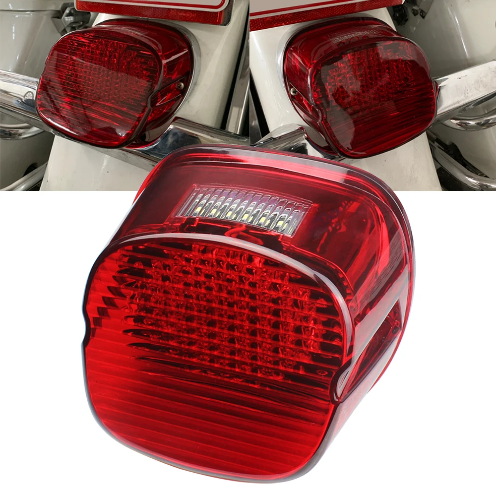 LED Tail Light Brake Lamp Driving Light with License Plate Light LED Taillight for Sportster/Softail/Touring/Dyna