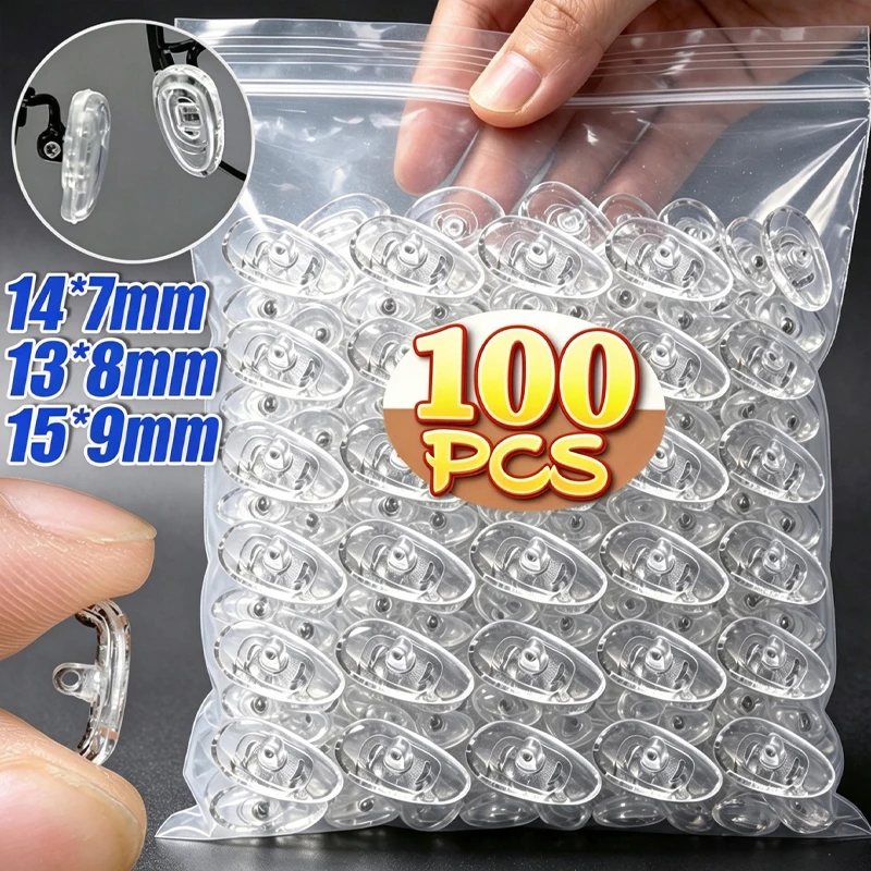 Soft Silicone Eyeglass Nose Pads Oval Nose Pad Anti-Slip Glasses Replacement Nose Cushion for Eyewear Sunglasses Repair Parts