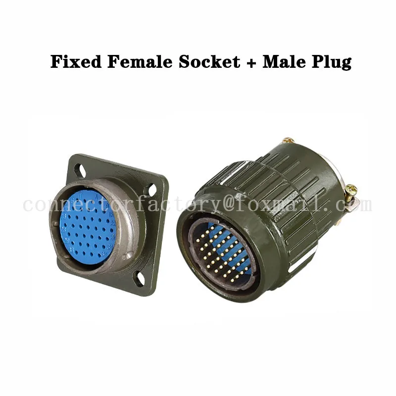 Y28M Series Fast Buckle Aviation Fixed Type Industrie Connector Plug Socket Male Female 4 7 8 10 12 14 19 24 32 37Pin Army Green