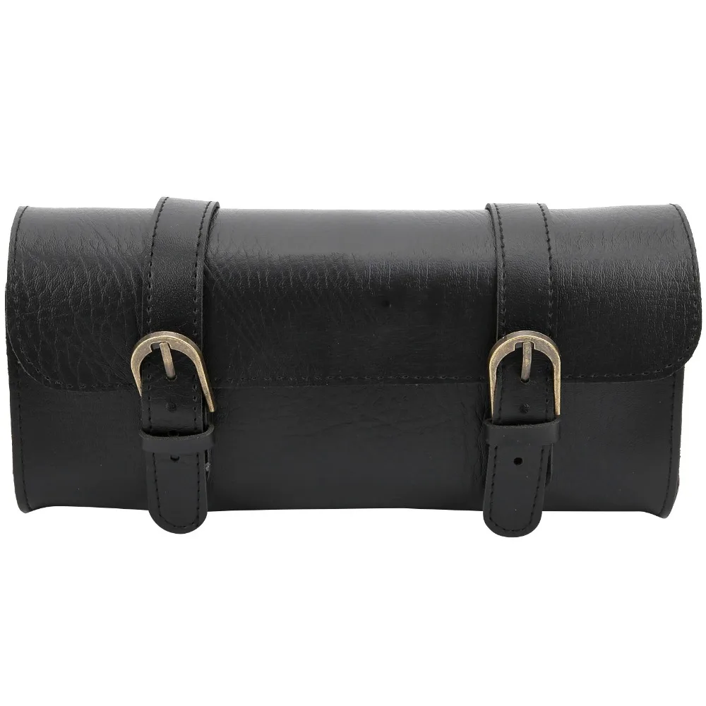 PU Leather Bicycle Bag Adjustable Straps Portable Handlebar Bag Waterproof Multi-Functional Scooter