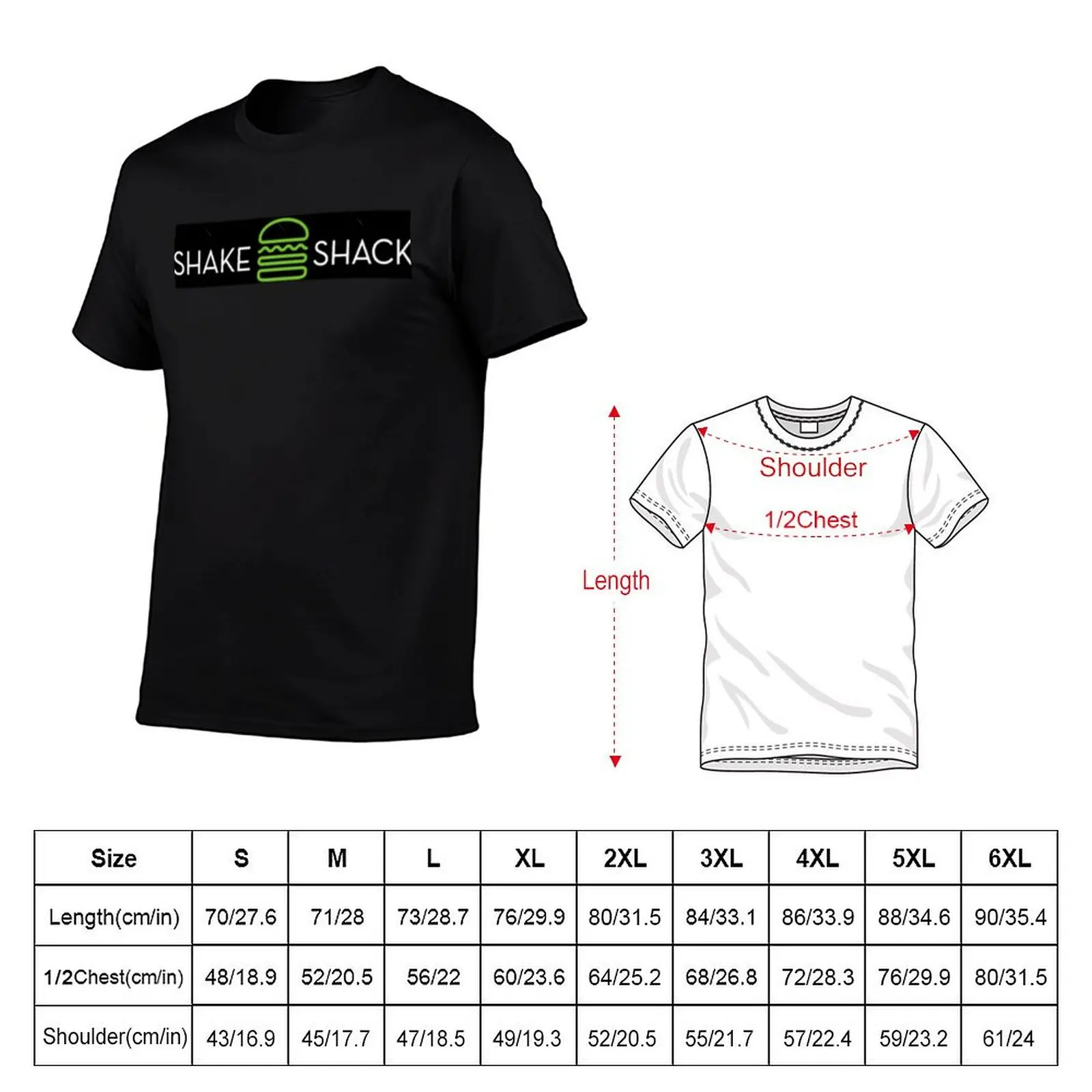Shake Shack T-Shirt Large Size Loose Casual Tee